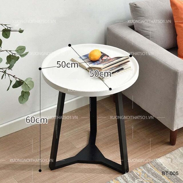 Bàn Trà Gỗ Đẹp Mặt Tròn Giá Rẻ BT_005