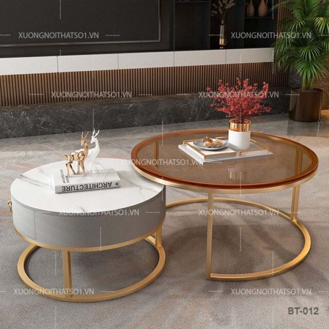 Bàn Trà Mặt Đá Gấp Gọn Cao Cấp BT_012
