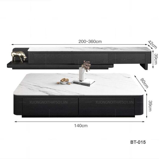 Bàn Trà Mặt Đá Hiện Đại Cao Cấp Nhập BT_015