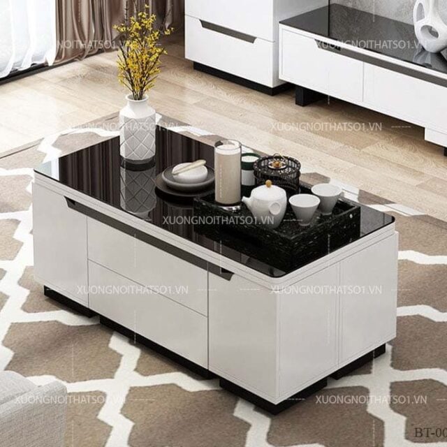 Bàn Trà Mặt Đá Hiện Đại Thông Minh Cao Cấp BT_002