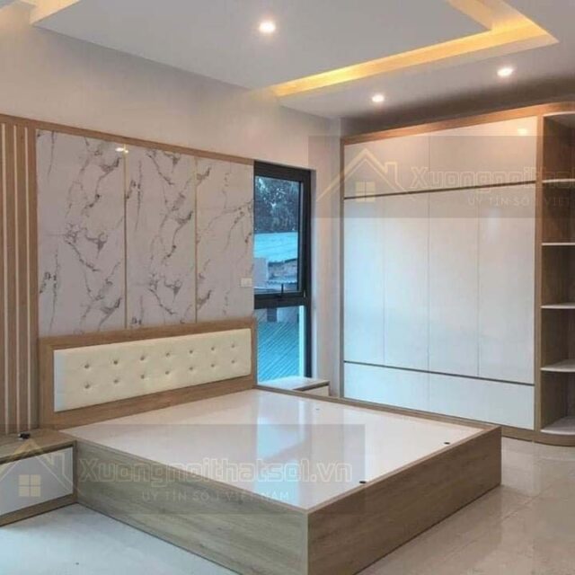 Combo Giường Tủ Gỗ Công Nghiệp Cao Cấp Kiểu Dáng Nhật Bản CNG_007