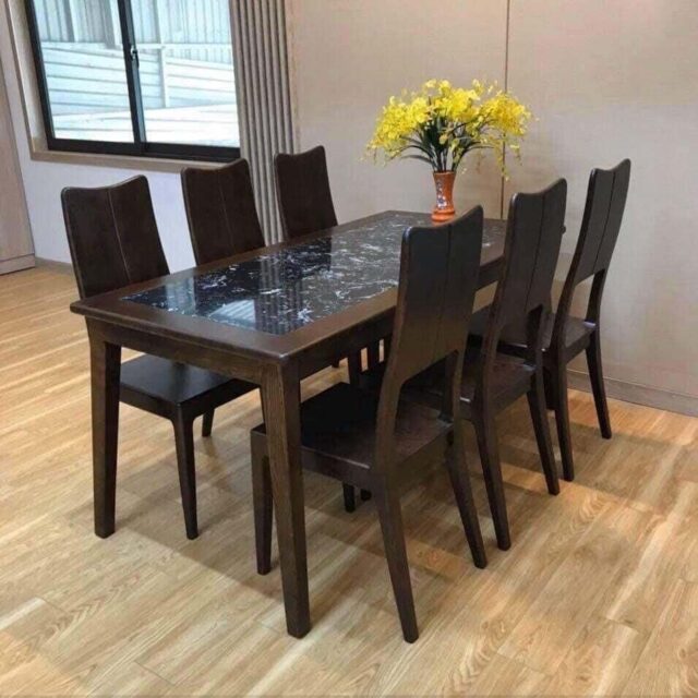 Bàn Ăn Mặt Đá Hiện Đại Bền Đẹp XBA_034