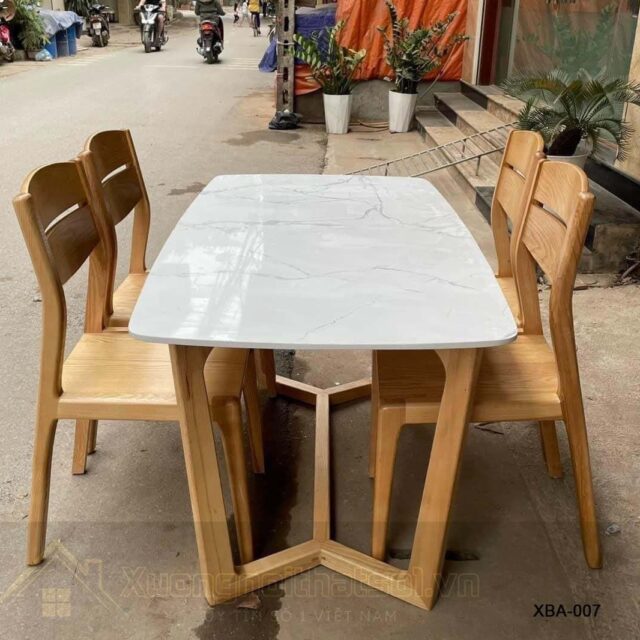 Bàn Ăn Mặt Đá Hiện Đại Giá Rẻ XBA_007