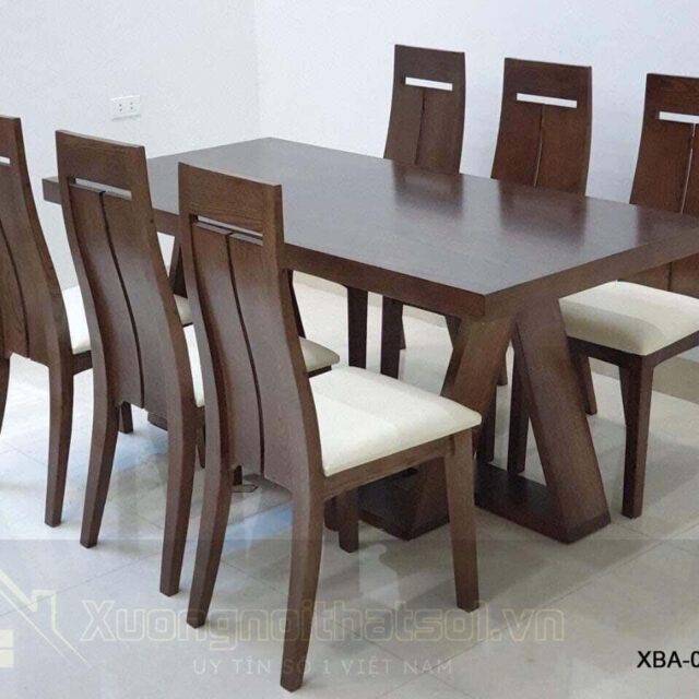 Bàn Ăn Mặt Gỗ 6 Ghế Hiện Đại  XBA_031