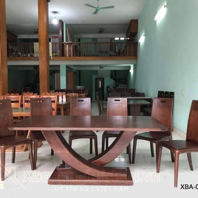 Bàn Ăn Mặt Gỗ Đẹp Mẫu Mới XBA_016