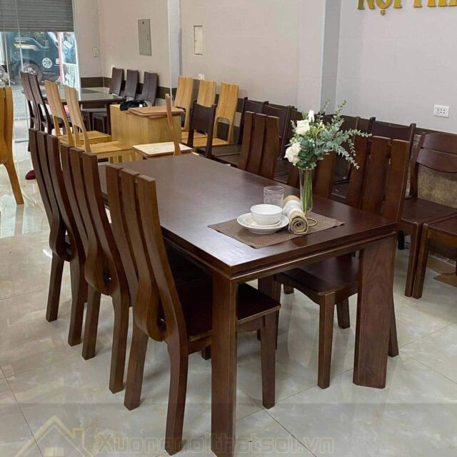 Bàn Ăn Mặt Gỗ Hiện Đại 6 Ghế XBA_023