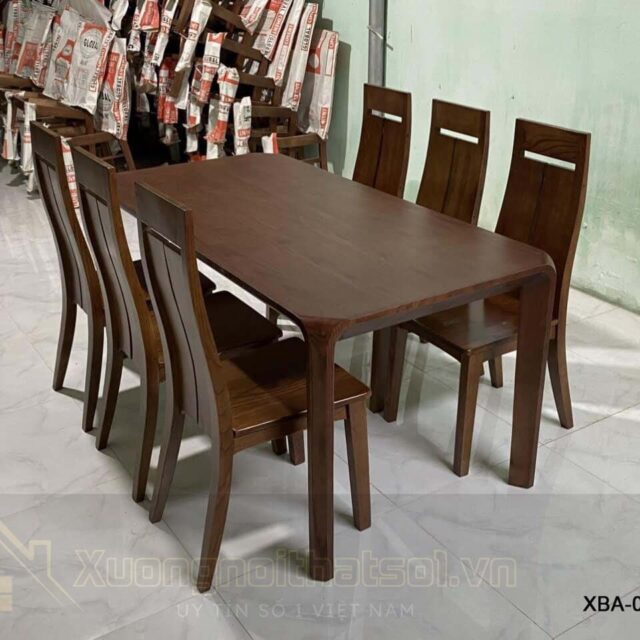 Bàn Ăn Mặt Gỗ Hiện Đại Giá Rẻ XBA_041