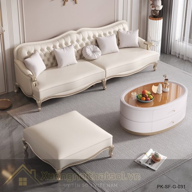 Sofa Gỗ Cao Cấp Bọc Nỉ PK-SF-G-031 (2)