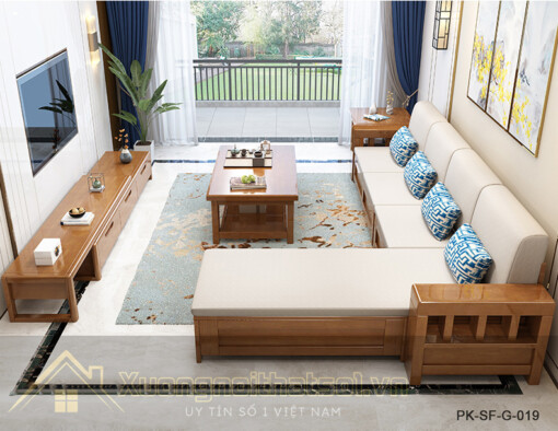 Sofa Gỗ Đẹp Cao Cấp PK-SF-G-019