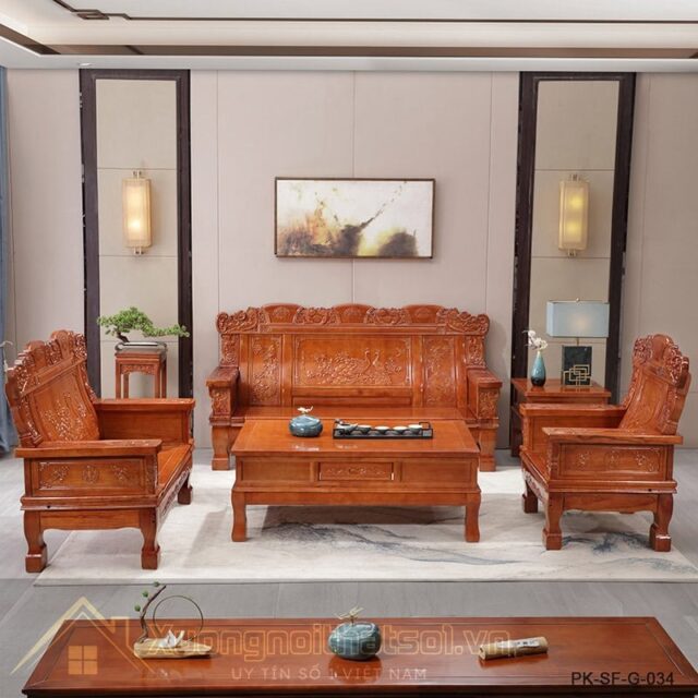 Sofa Gỗ Đẹp Cao Cấp PK-SF-G-034