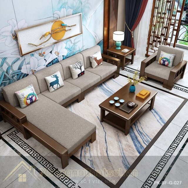 Sofa Gỗ Hiện Đại Đẹp PK-SF-G-027