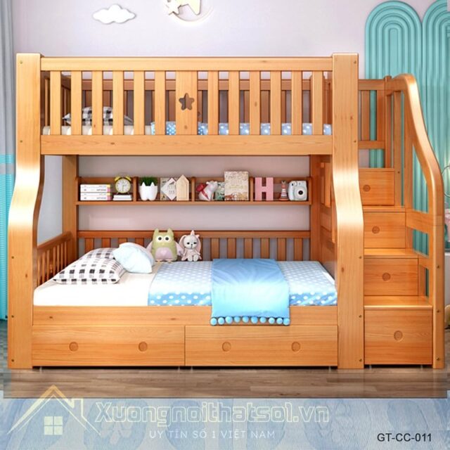Giường Tầng Đẹp Cho Trẻ Em Giá Rẻ GT-CC-11