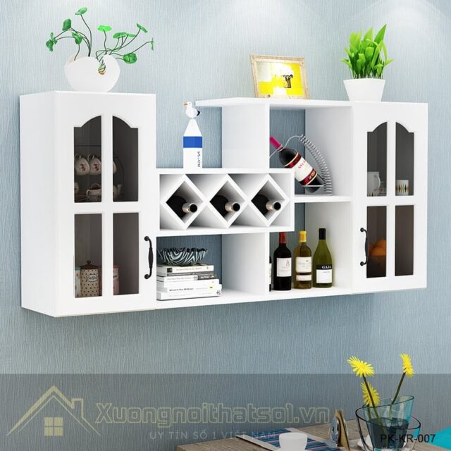Kệ Rrượu Treo Tường Thiết Kế Mới PK-KR-007