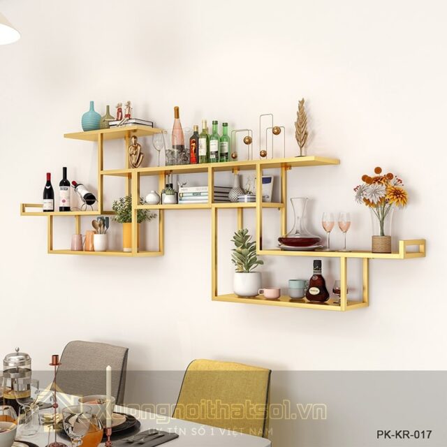Kệ Rượu Sắt Treo Tường Hiện Đại PK-KR-017