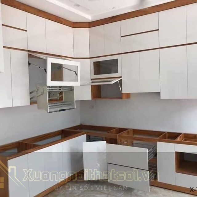 Tủ Bếp Chữ L Hiện Đại X-TB-004