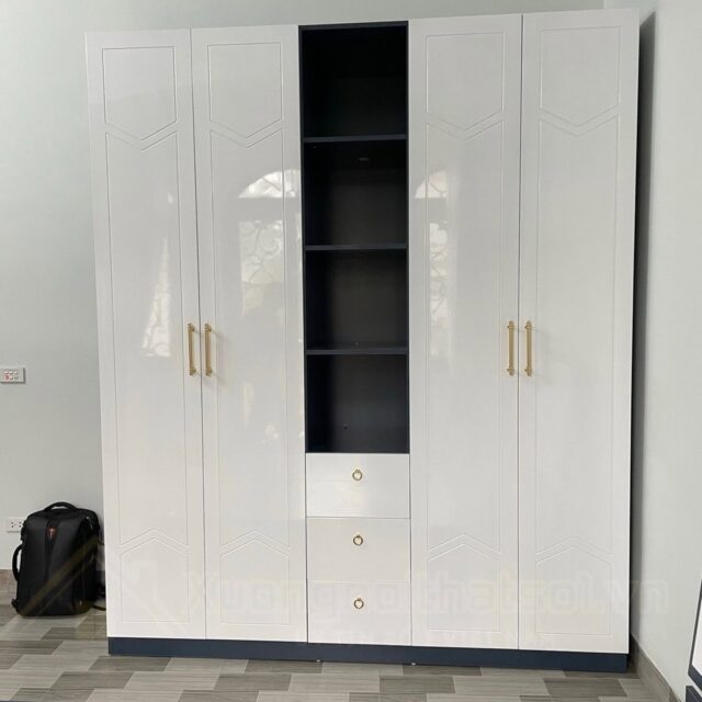 Combo Giường Tủ Gỗ Công Nghiệp Sơn Cao Cấp