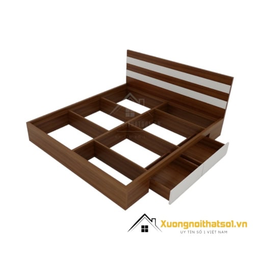 Mẫu giường gỗ công nghiệp hiện đại 1m8x2m, mã CNG_103-G18-2C-2NKT-31, thiết kế tinh tế và sang trọng