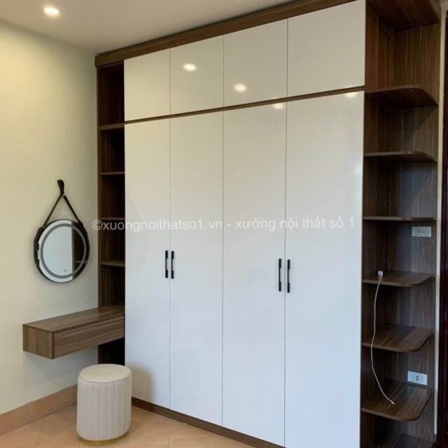 Tủ Quần Áo Cánh Lùa Gỗ Công Nghiệp TQA-107