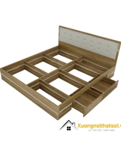 Giường gỗ công nghiệp 1m8 đầu đệm màu 6161 là một sản phẩm nội thất hiện đại và tiện dụng cho phòng ngủ.