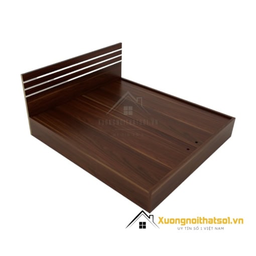 Giường gỗ MDF 1m6 đầu kẻ chỉ màu 335