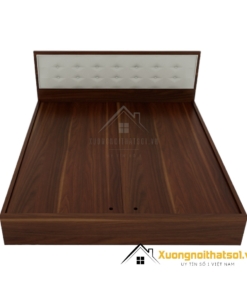 Giường Gỗ mdf 1m8 Đầu Đệm Màu 335 (2)