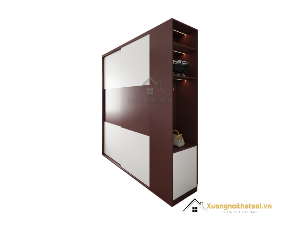 Báo Giá Tủ Quần Áo 2 Cửa Lùa Gỗ An Cường Màu 219ZN (8)