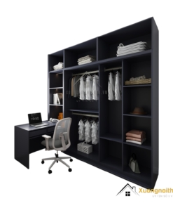 Tủ Quần Áo 2 Cánh Lùa Kết Hợp Bàn Làm Việc Màu 200T (7)
