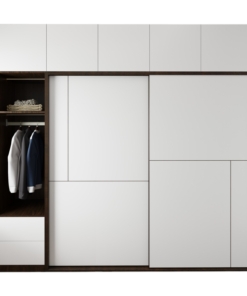 Tủ quần áo 2 cửa lùa hiện đại với thiết kế tinh tế, kích thước 2m x 2m4, màu sắc trang nhã, dễ dàng phù hợp với mọi không gian.