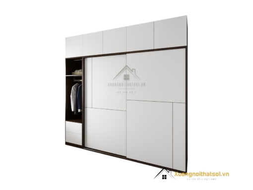 Tủ quần áo 2 cánh lùa màu 613 kích thước 2m x 2m4 thiết kế hiện đại, tiện lợi cho không gian phòng ngủ rộng.