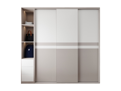 Tủ quần áo 3 buồng cánh lùa gỗ xanh Thái Lan màu 217LU hiện đại sang trọng