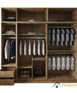 Tủ Quần Áo Cánh Lùa 2 Cửa Gỗ Mdf Màu 388 (3)