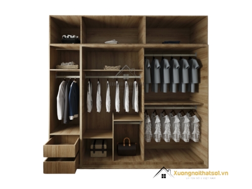 Tủ Quần Áo Cánh Lùa 2 Cửa Gỗ Mdf Màu 388 (3)