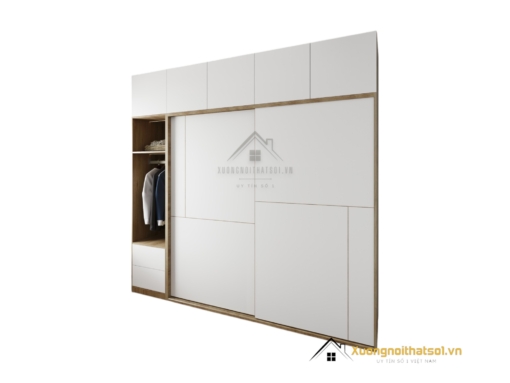 Tủ Quần Áo Cánh Lùa 2 Cửa Gỗ Mdf Màu 388 (5)