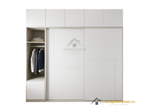 Tủ quần áo cửa lùa 2 cánh màu 501 kích thước 2m x 2m4 hiện đại tiết kiệm không gian