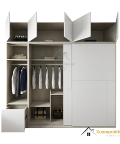 Tủ quần áo cửa lùa 2 cánh hiện đại màu 501 kích thước 2m x 2m4 sang trọng, tiết kiệm không gian sống.