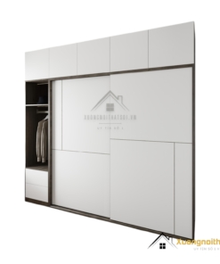 Tủ quần áo cửa lùa 2 cánh gỗ MDF màu 413 hiện đại, tiết kiệm không gian, phù hợp phòng ngủ nhỏ.