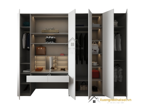 Tủ quần áo cửa mở kết hợp bàn trang điểm màu 203LU với thiết kế hiện đại, tiện dụng, tối ưu không gian sống.