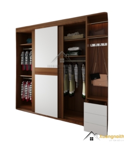 Tủ quần áo gỗ công nghiệp 3 cánh lùa màu 031 hiện đại, tiết kiệm không gian, phù hợp mọi phòng ngủ.