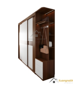 Tủ quần áo gỗ công nghiệp 3 cánh lùa hiện đại màu 031 sang trọng và tiện dụng