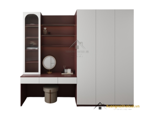 Tủ quần áo 3 cánh cửa mở kèm bàn trang điểm màu 219ZN hiện đại, tiện lợi, phù hợp mọi không gian phòng ngủ