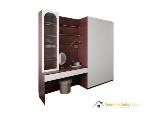 Tủ quần áo 3 cánh cửa mở có bàn trang điểm màu 219ZN hiện đại, tiện lợi, tiết kiệm không gian.