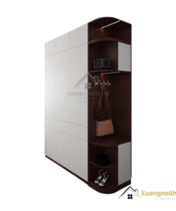 Báo giá tủ quần áo 3 cửa mở gỗ bo cong góc màu 219ZN