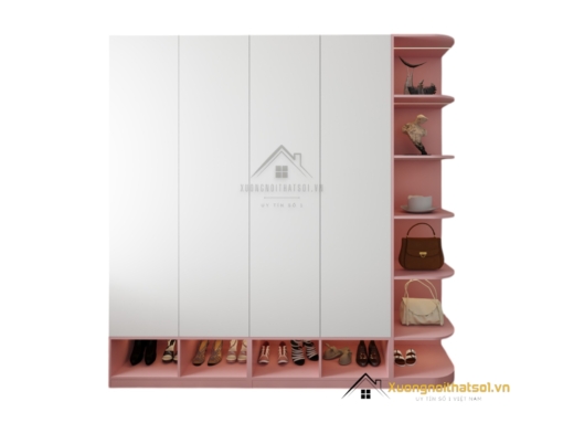 Đóng tủ quần áo bo cạnh góc màu 021T hiện đại, tiết kiệm không gian, phù hợp mọi không gian phòng ngủ