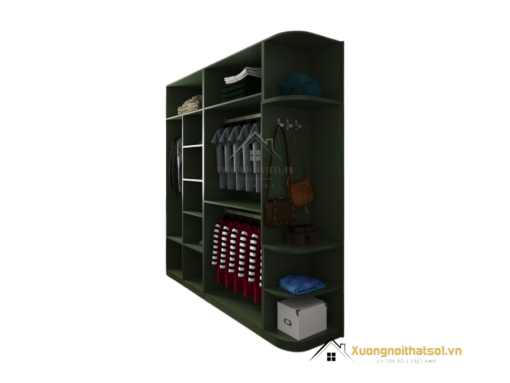 Mẫu tủ quần áo bo cong hiện đại màu 216ZN với thiết kế độc đáo và sang trọng phù hợp mọi không gian phòng ngủ