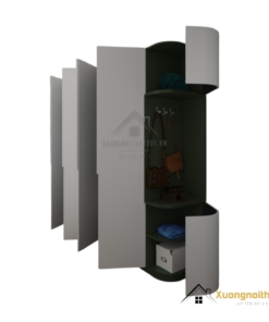 Mẫu tủ quần áo bo cong hiện đại màu 216ZN thiết kế tinh tế, phù hợp nhiều không gian sống