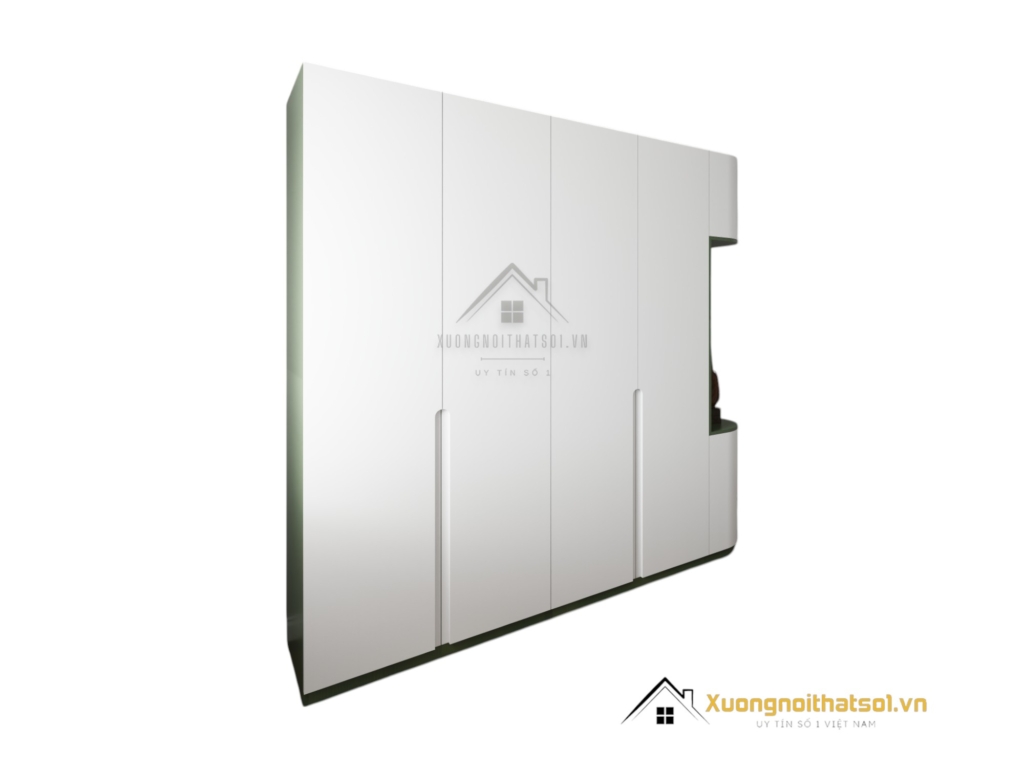 Mẫu tủ quần áo bo cong màu 216ZN hiện đại và sang trọng với thiết kế tinh tế phù hợp mọi không gian phòng ngủ