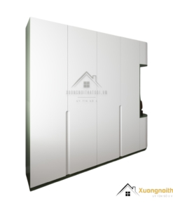 Mẫu tủ quần áo bo cong màu 216ZN hiện đại và sang trọng với thiết kế tinh tế phù hợp mọi không gian phòng ngủ