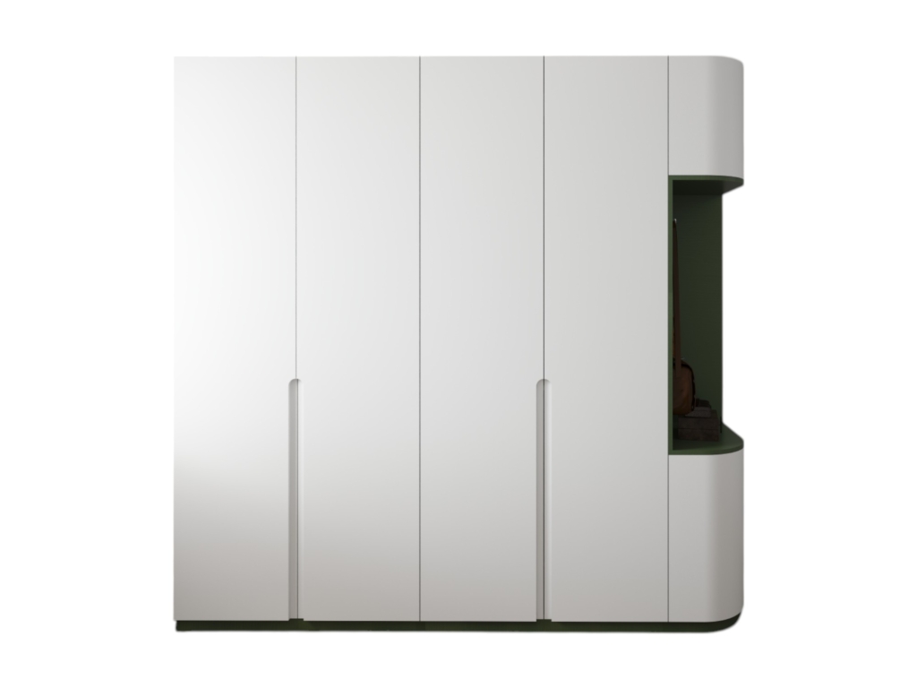 Mẫu tủ quần áo bo cong màu 216ZN thiết kế hiện đại, tiện nghi, phù hợp mọi không gian nội thất