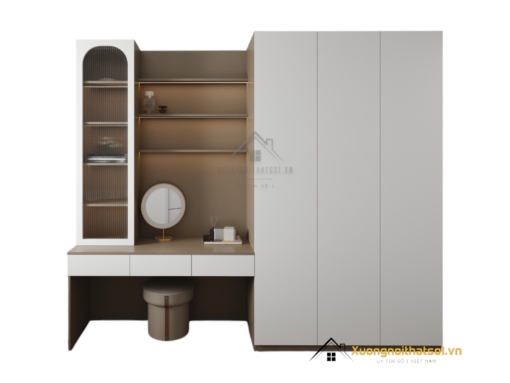 Tủ quần áo 3 buồng có bàn trang điểm màu 217LU hiện đại, tiện lợi, thiết kế thông minh phù hợp mọi không gian phòng ngủ