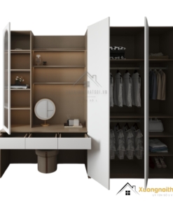 Tủ quần áo 3 buồng kết hợp bàn trang điểm màu 217LU hiện đại, tiện nghi, tiết kiệm không gian